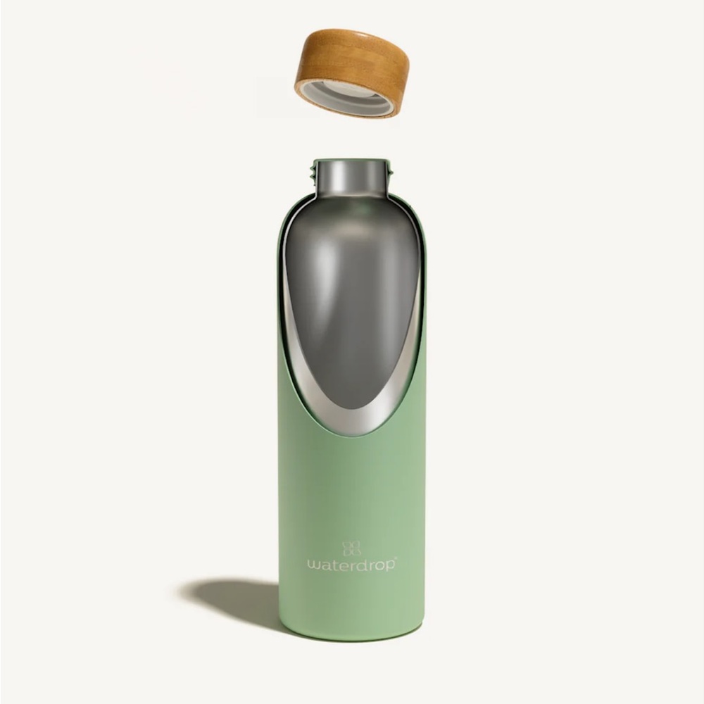 Insulated Water Bottle 20oz & Matching Tote Bag & Coaster - pastel blue - New! - Picture 4 of 7
